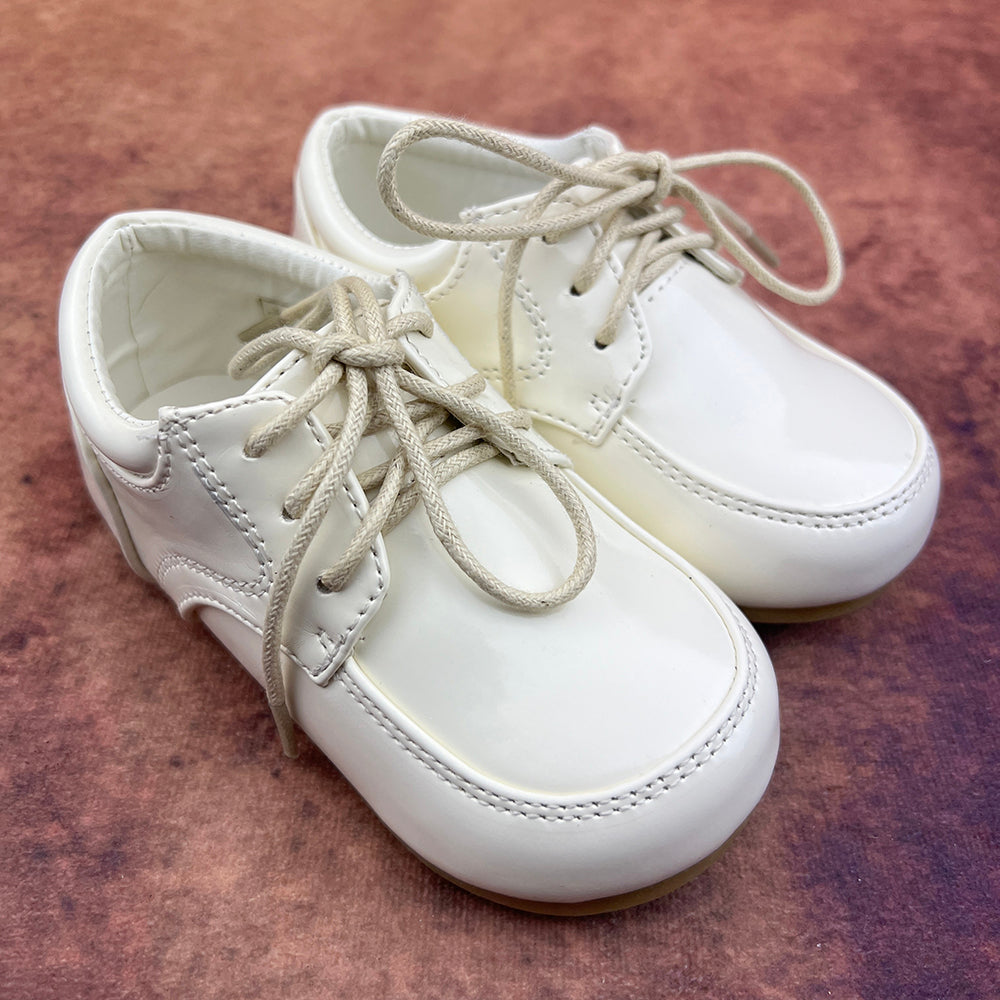 Infant Boys Formal Shoes Boys Ivory Laced Shoes 2507 Anna's