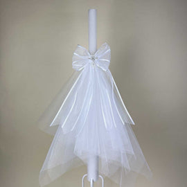 CCLNB1C2 Christening Candle Lampada White