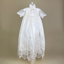 DE4219_01 Delicate Elegance Christening Gown