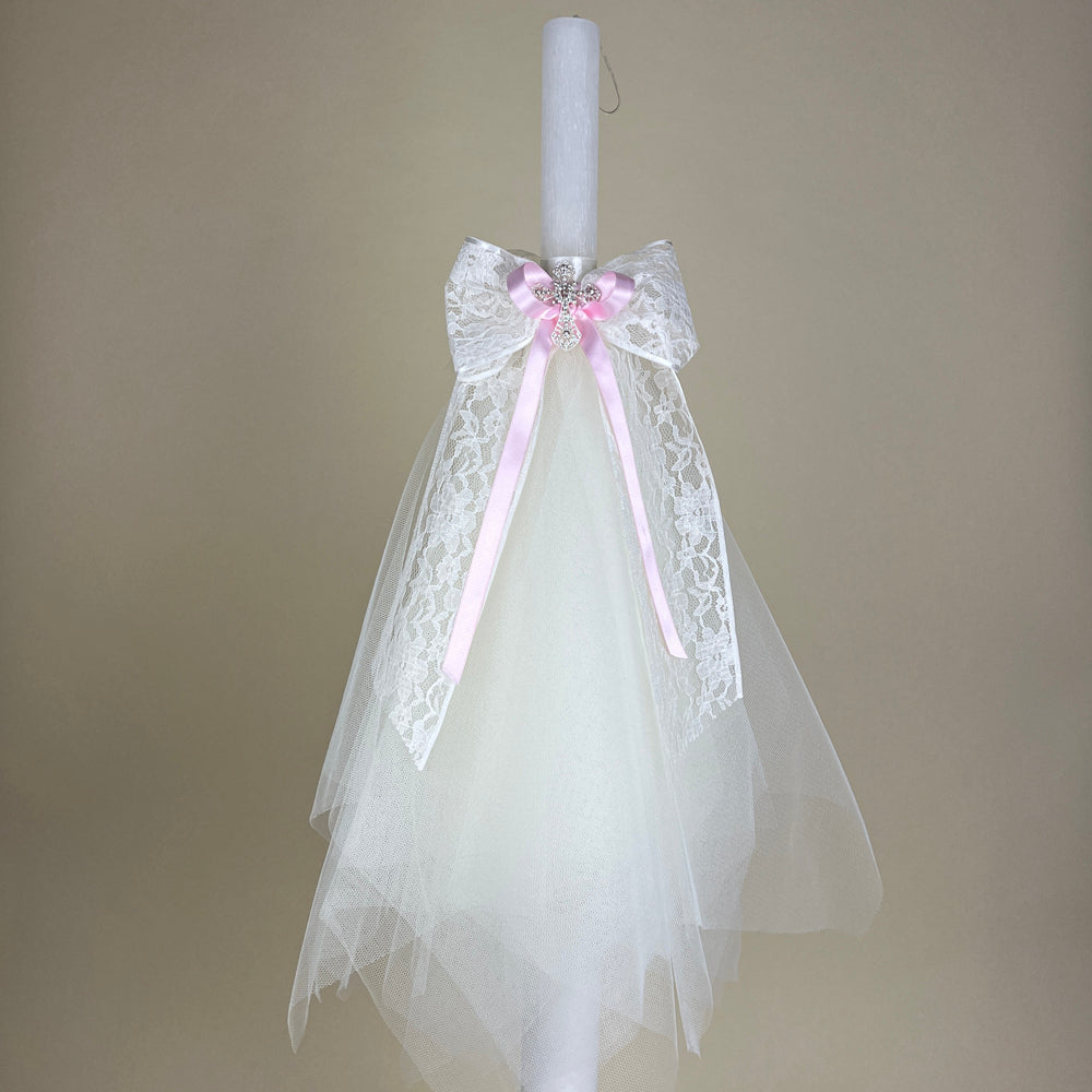 Greek Orthodox Christening Candle Lampada