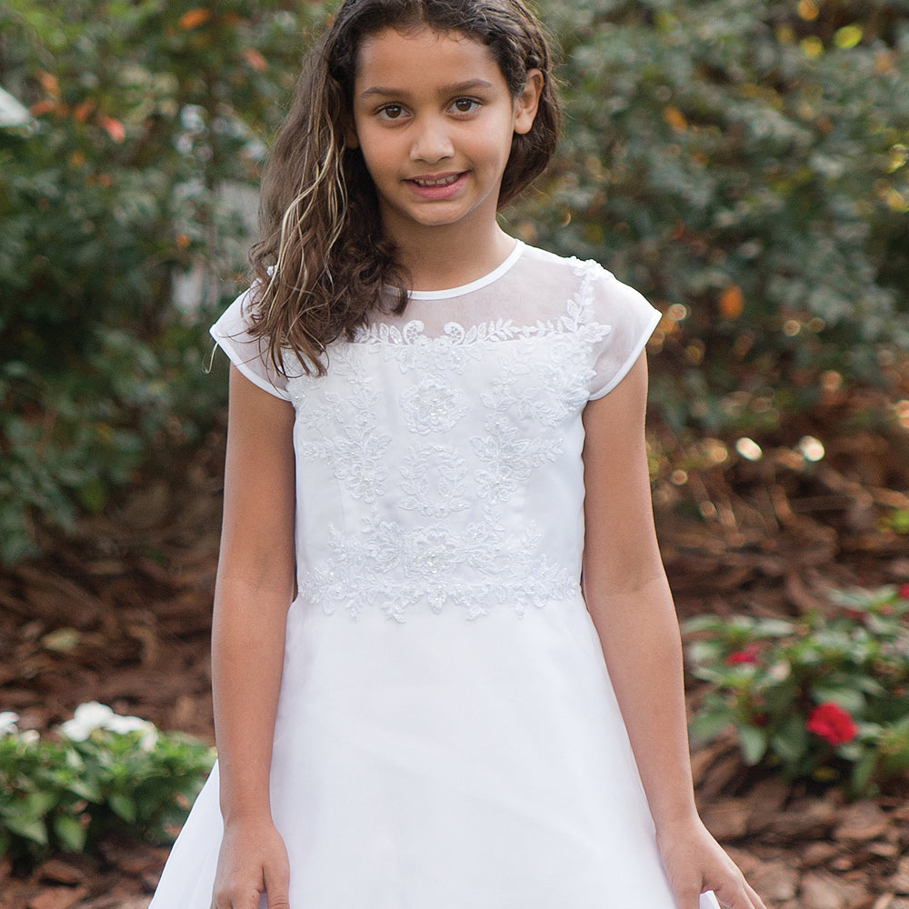 090036 Sarah Louise Holy Communion Dresses White