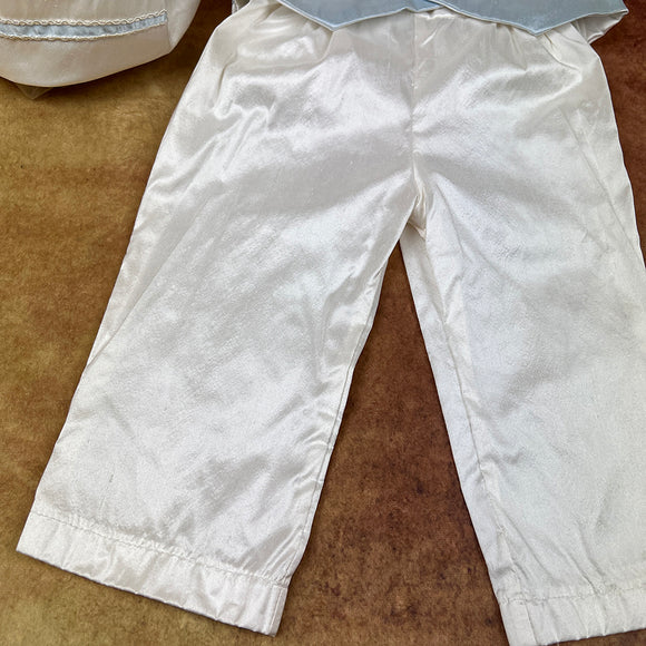 Angels And Fishes Boys Christening Suit Gabriel Ivory Blue