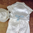 Angels And Fishes Boys Christening Suit Gabriel Ivory Blue