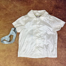 Angels And Fishes Boys Christening Suit Gabriel Ivory Blue