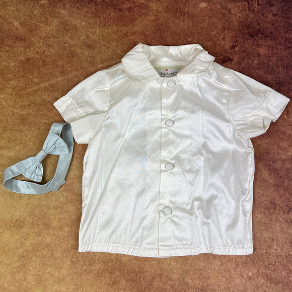 Angels And Fishes Boys Christening Suit Gabriel Ivory Blue