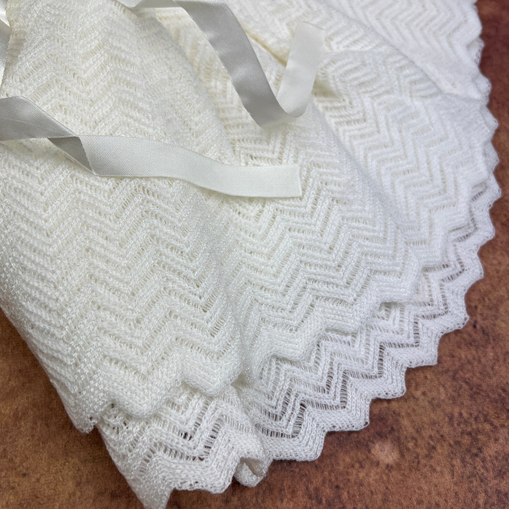 Annas Boutique Shawl SHAWL01 Ivory