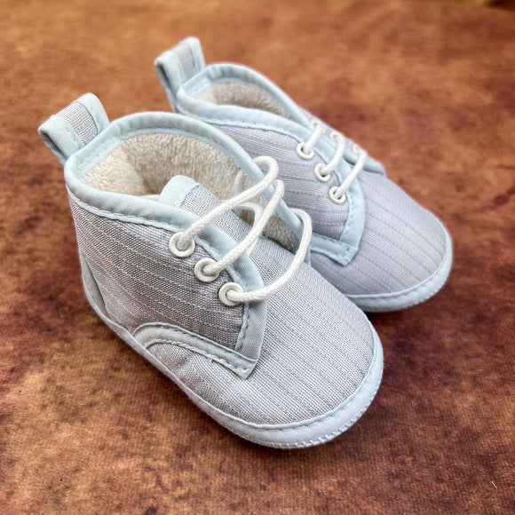 Baby Boys Soft Shoes Blue Grey 010111