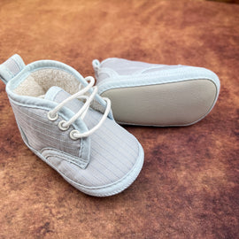 Baby Boys Soft Shoes Blue Grey 010111