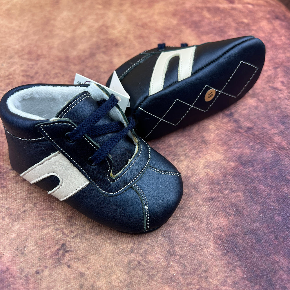 Baby Chic Baby Boys Soft Shoes Navy Blue BC101