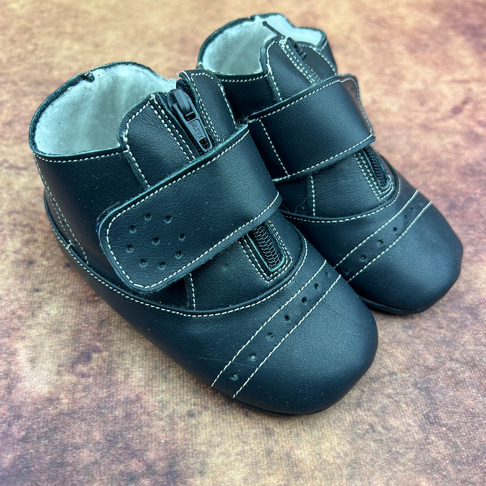 Baby Chic Baby Boys Soft Shoes Navy Blue BC102