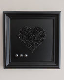 Black Tourmaline & Hematite Heart Artwork Perfect Gift