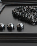 Black Tourmaline & Hematite Healing Crystal Heart Artwork