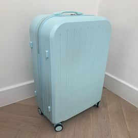 Blue Large Checked Suitcase