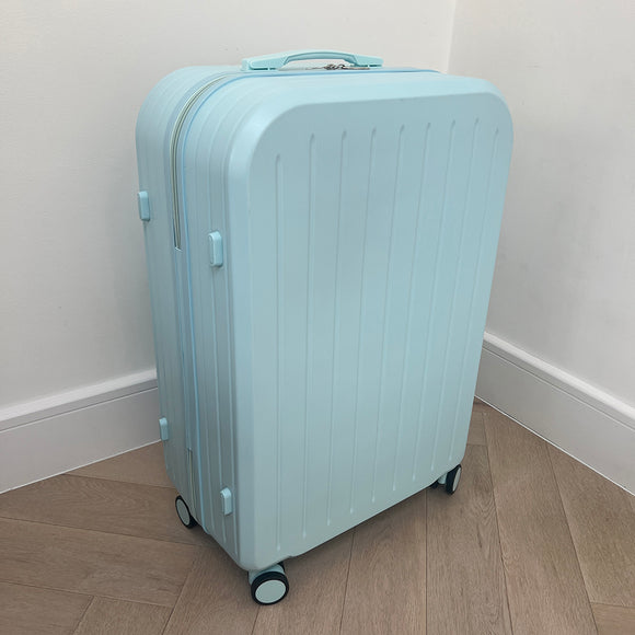 Blue Large Checked Suitcase