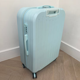 Blue Large Checked Suitcase