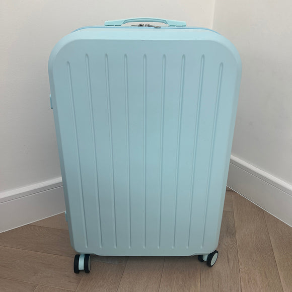 Blue Large Checked Suitcase