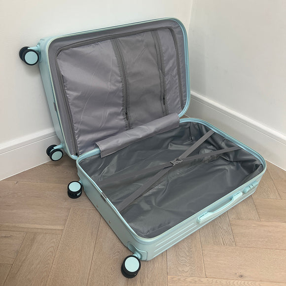 Blue Large Checked Suitcase