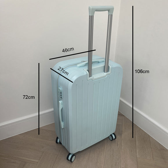 Blue Large Checked Suitcase