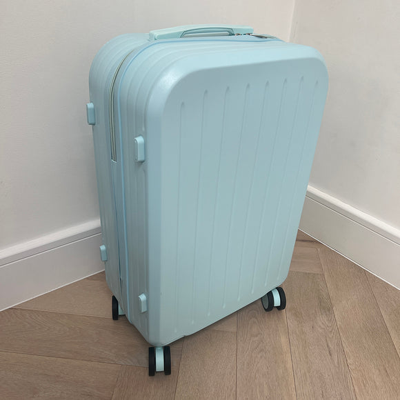 Blue Medium Checked Suitcase Greek Orthodox Christening Box