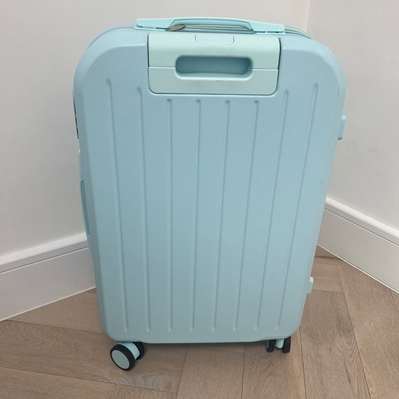 Blue Medium Checked Suitcase Greek Orthodox Christening Box