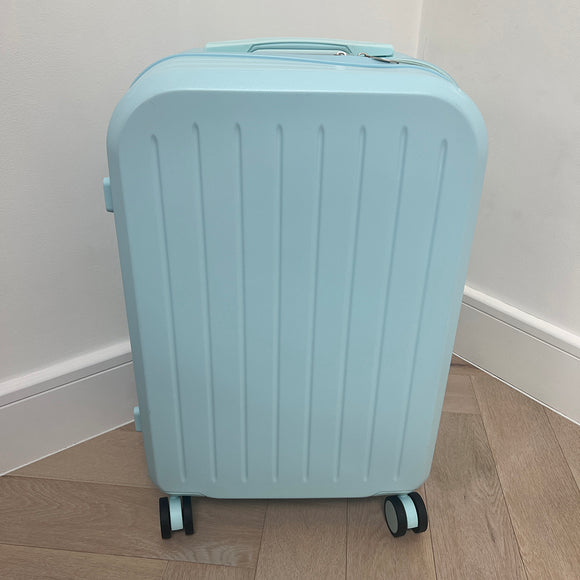 Blue Medium Checked Suitcase Greek Orthodox Christening Box