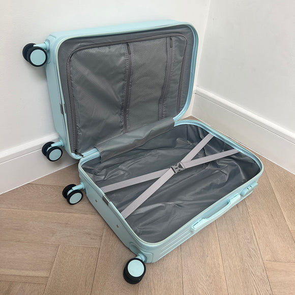 Blue Medium Checked Suitcase Greek Orthodox Christening Box