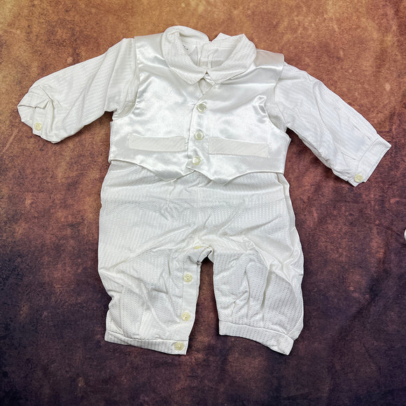 Bufi Christening Romper Set Ivory 8961