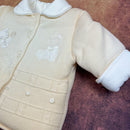 Bufi Thick Girls Cardigan Cream 1605A