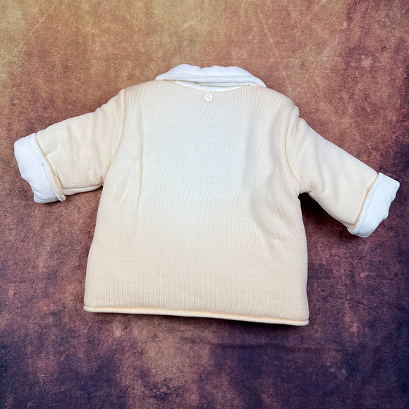 Bufi Thick Girls Cardigan Cream 1605A