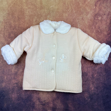 Bufi Thick Girls Cardigan Cream 1606A