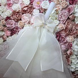 CCLNB6C2 Christening Candle Lampada Ivory