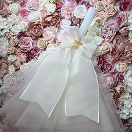 CCLNB6C3 Christening Candle Lampada Ivory