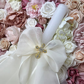 CCLNB6C3 Christening Candle Lampada Ivory