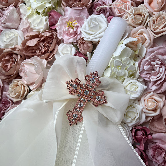 CCLNB6C4 Christening Candle Lampada Ivory