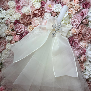 CCLNB6C5 Christening Candle Lampada Ivory