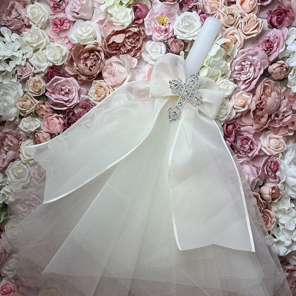 CCLNB6C5 Christening Candle Lampada Ivory