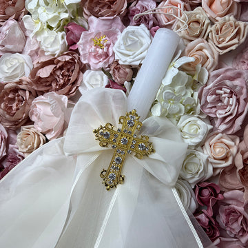 CCLNB6C6 Christening Candle Lampada Ivory