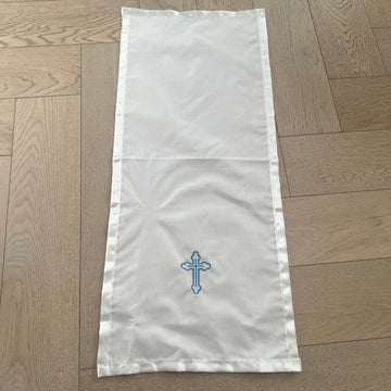 Catholic Christening Cloth White Blue