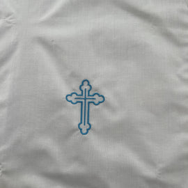 Catholic Christening Cloth White Blue