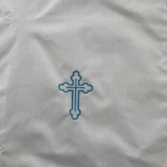 Catholic Christening Cloth White Blue