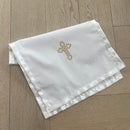 Catholic Christening Cloth White Gold
