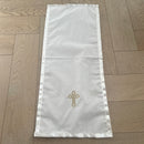 Catholic Christening Cloth White Gold