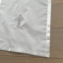 Catholic Christening Cloth White Silver
