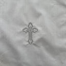 Catholic Christening Cloth White Silver