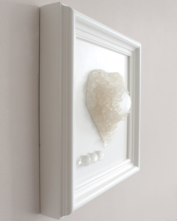 Clear Quartz & Selenite Crystal Heart