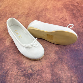 Couche Tot Flat Girls Shoes Ivory EL002