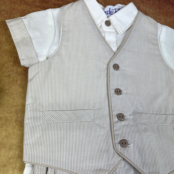 Couche Tot Four Piece Suit Ivory Beige CT5534