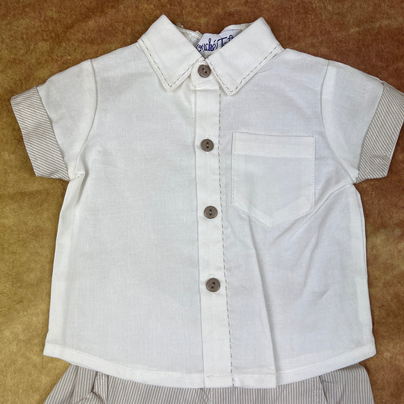 Couche Tot Four Piece Suit Ivory Beige CT5534