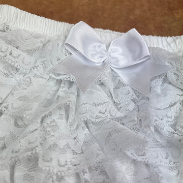 White Frilly Bow Pants CTFBP01 - 0