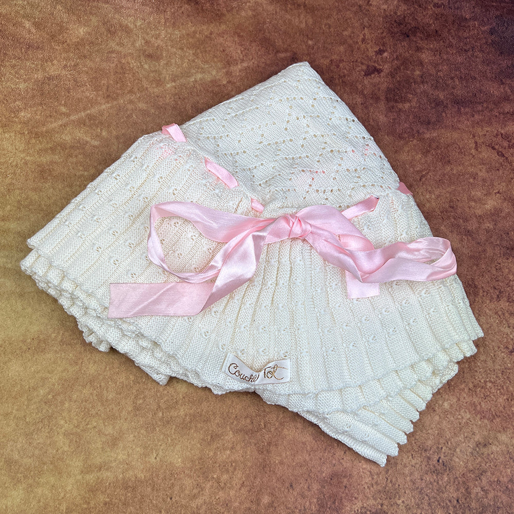 Couche Tot Shawl- SIP01 Ivory Pink